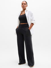 Venice High Rise Track Stripe Wide Leg Pant
