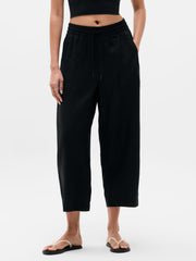 Retreat Linen Easy Barrel Crop Pant