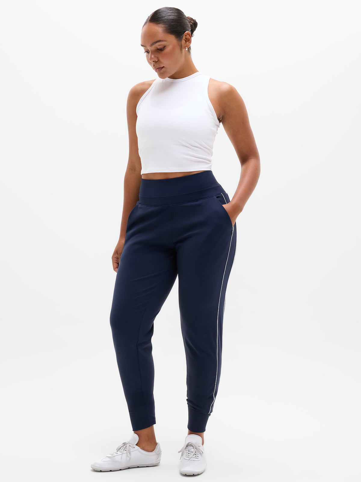 Venice High Rise Track Stripe Jogger